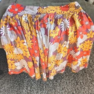 Retro vintage high waist skirt floral